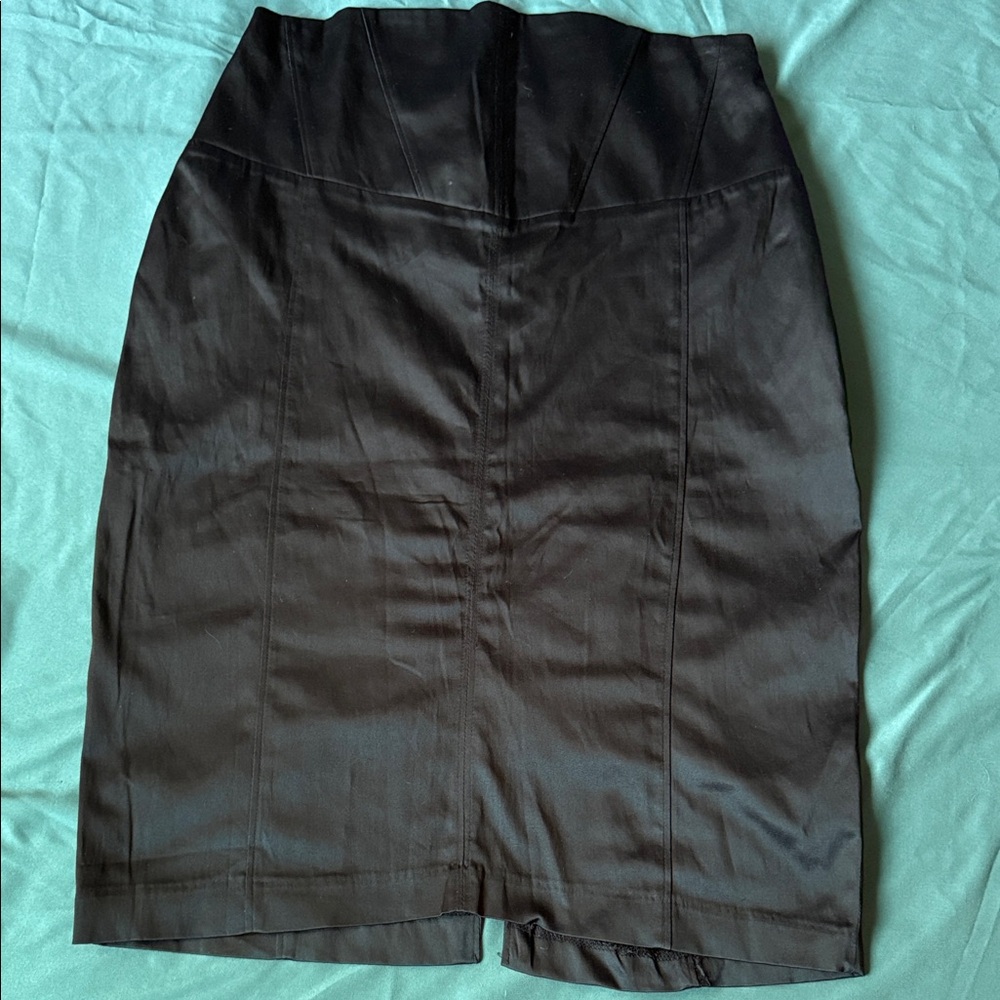Elegant Goth/ Pin Up Black Pencil Skirt